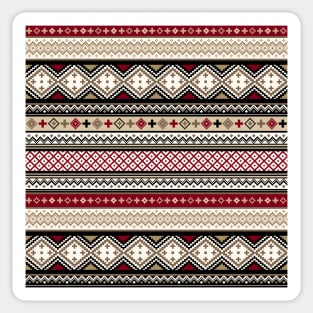 Fair Isle Christmas - warm Sticker